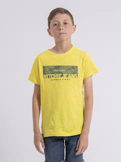 T-shirt col rond pur coton notelox garçon  - vertbaudet enfant