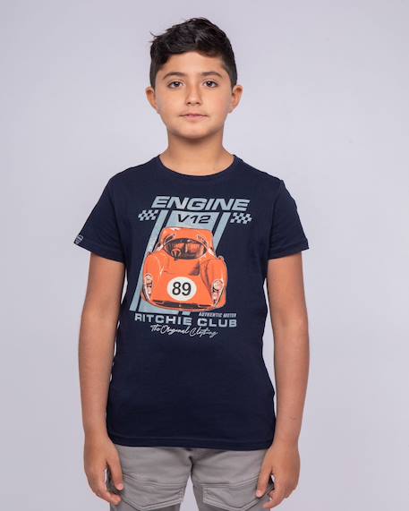 Garçon-T-shirt col rond pur coton nitali garçon