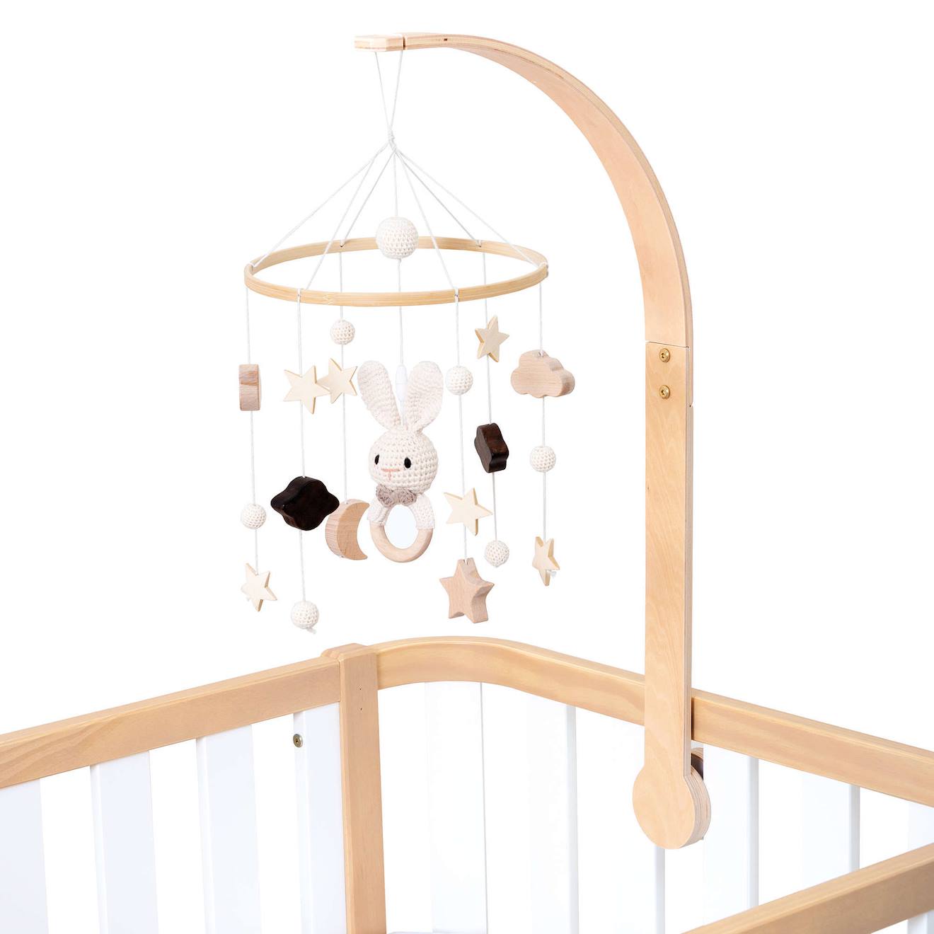 Support En Bois Avec Mobile Bébé Pour Lit Bébé/berceau Bois