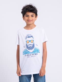 T-shirt manches courtes col rond pur coton nabarzu garçon  - vertbaudet enfant