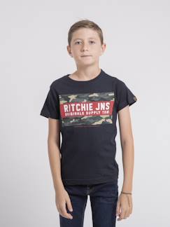 T-shirt col rond pur coton jardin garçon  - vertbaudet enfant