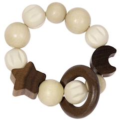 Hochet bois flexible lune et étoile  - vertbaudet enfant