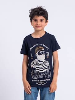 T-shirt manches courtes col rond pur coton nuplaton garçon  - vertbaudet enfant