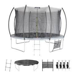 Jouet-Trampoline rond ø 370cm - saturne inner xxl – trampoline de jardin avec filet et accessoires