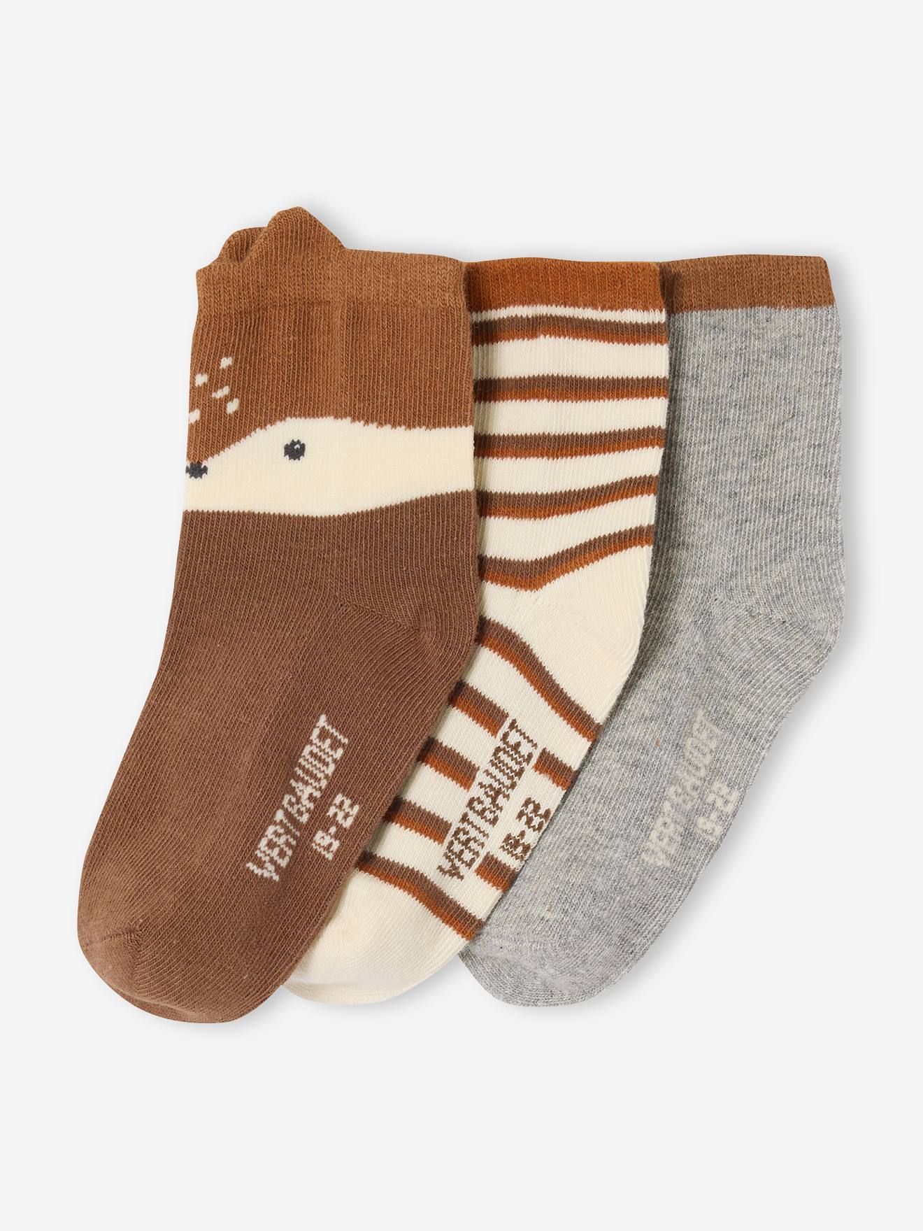 Lot de 3 paires de chaussettes renard bb garon assorties 9$