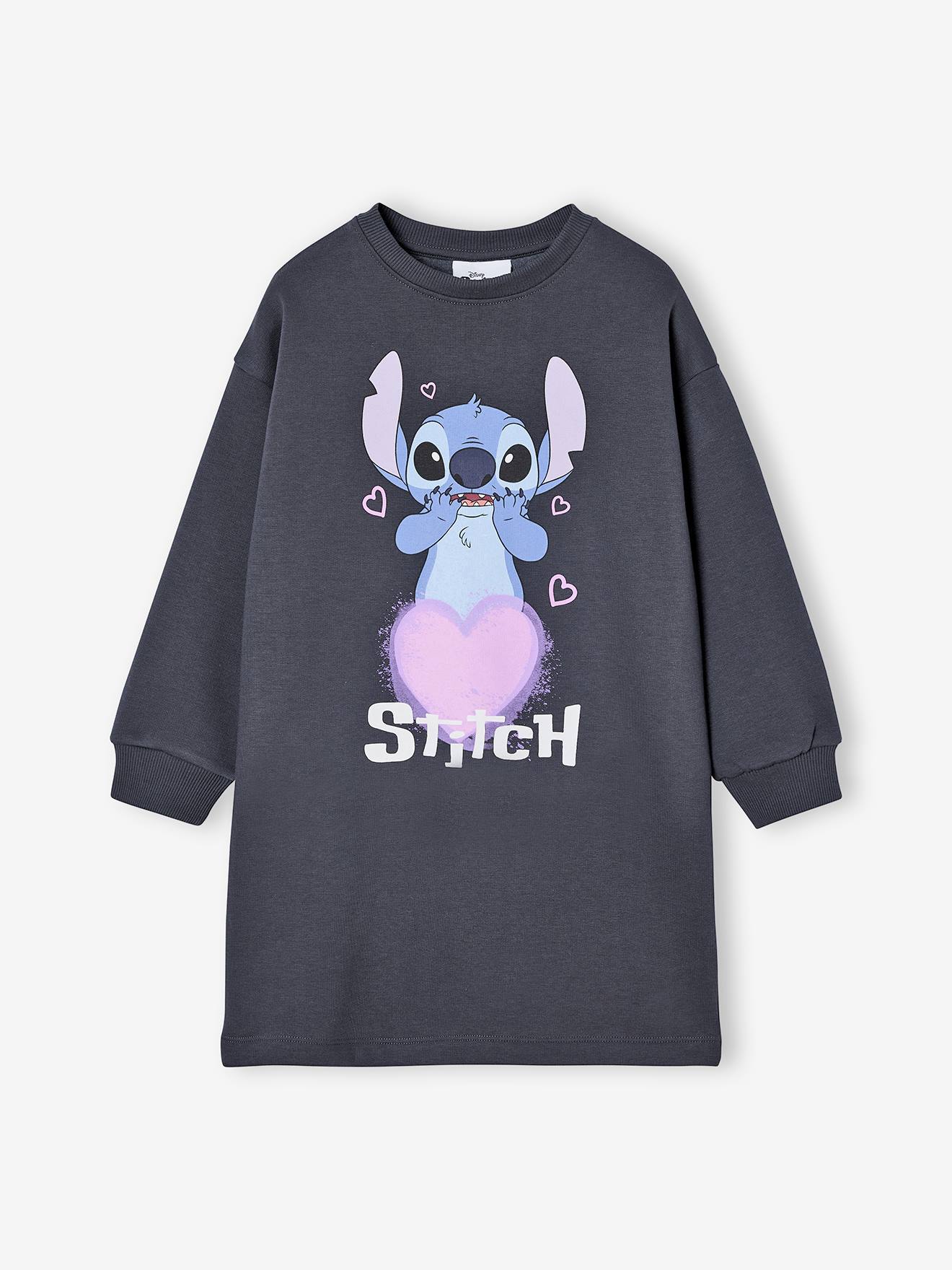Robe sweat Disney Lilo & Stitch en molleton anthracite