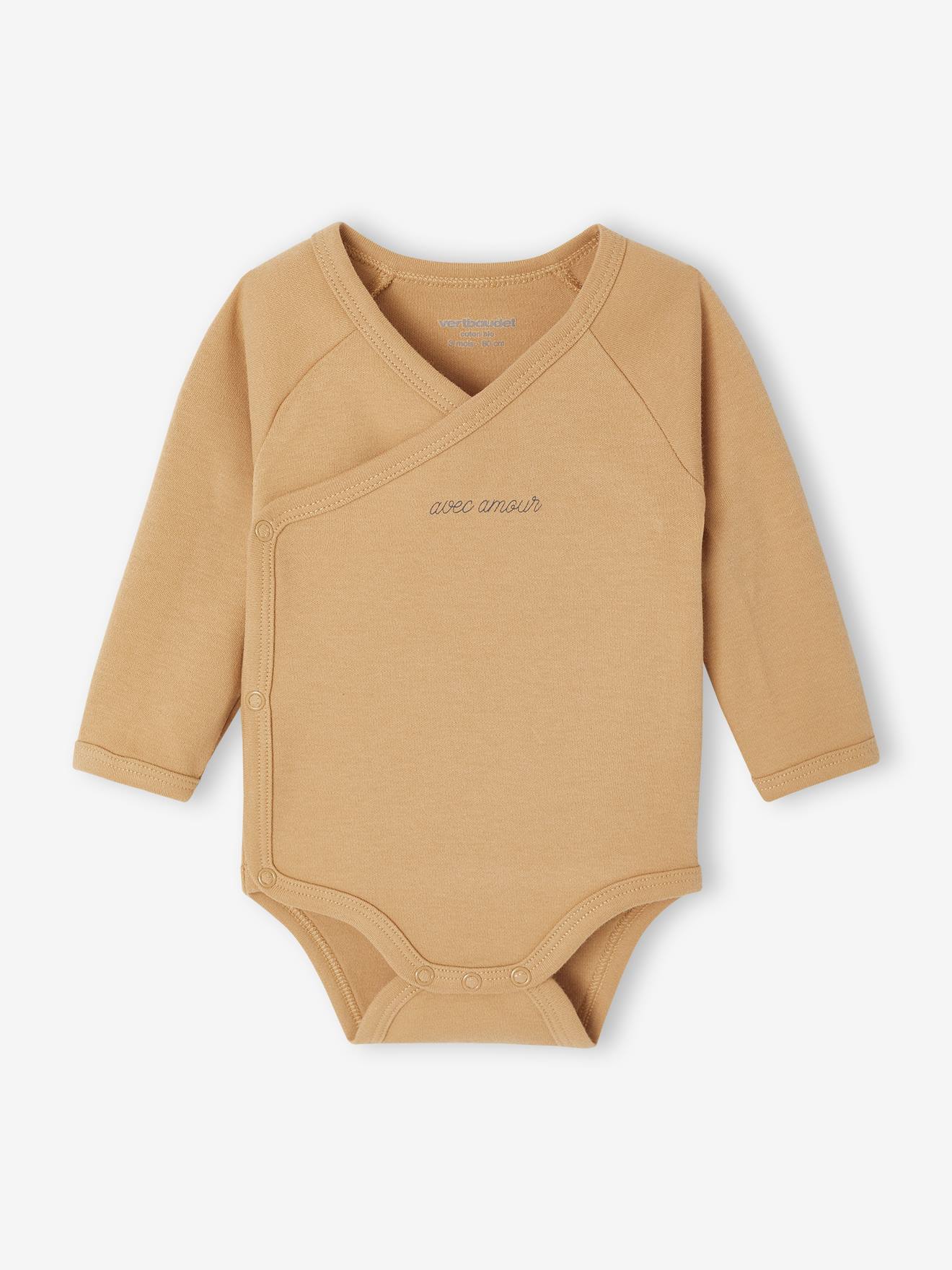 Lot de 5 bodies Basics ouverture naissance jaune pâle (Vertbaudet) - Image 2