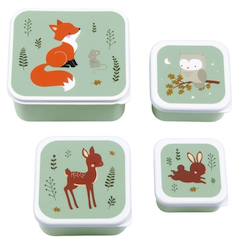 Puériculture-Repas-Vaisselle, coffret repas-Lot de 4 boîtes à goûter