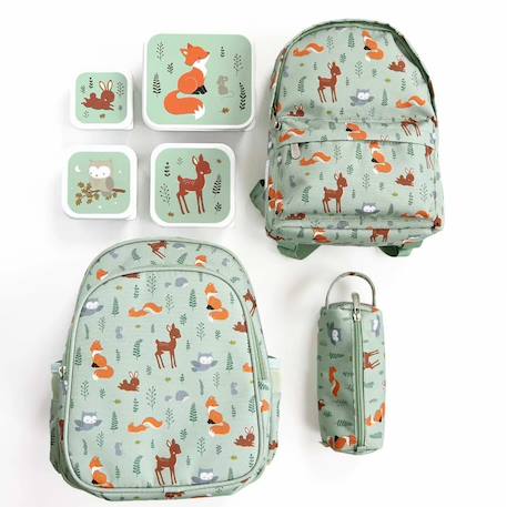 Lot de 4 boîtes à goûter Jaune+Kaki+Princesses+Robot+Rose+Rose, rouge, violet+Vert de gris 41 - vertbaudet enfant 