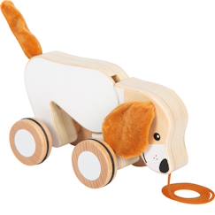 Jouet-Premier âge-Chien à tirer avec oreilles crépitantes