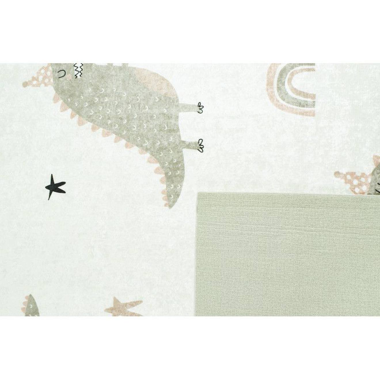 Tapis Enfant Dinosaures Happy En Polyester Vert (Nazar Rugs) - Image 2