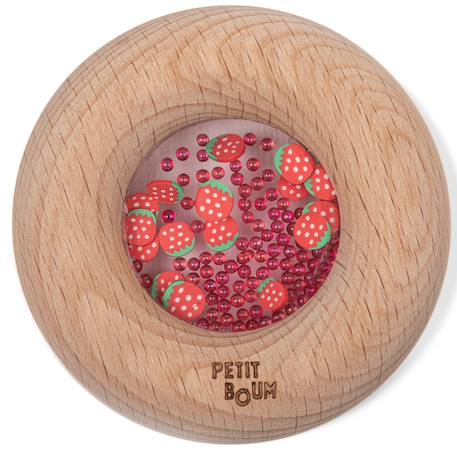 Petit Boum - Hochet Sensoriel Donut Fruits Rouge