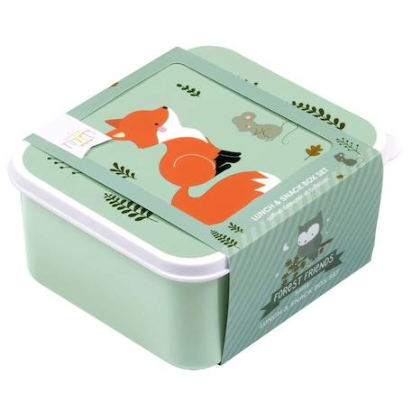 Lot de 4 boîtes à goûter Jaune+Kaki+Princesses+Robot+Rose+Rose, rouge, violet+Vert de gris 40 - vertbaudet enfant 
