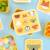 Lot de 4 boîtes à goûter Jaune+Kaki+Princesses+Robot+Rose+Rose, rouge, violet+Vert de gris 4 - vertbaudet enfant 