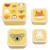 Lot de 4 boîtes à goûter Jaune+Kaki+Princesses+Robot+Rose+Rose, rouge, violet+Vert de gris 1 - vertbaudet enfant 