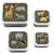 Lot de 4 boîtes à goûter Jaune+Kaki+Princesses+Robot+Rose+Rose, rouge, violet+Vert de gris 7 - vertbaudet enfant 