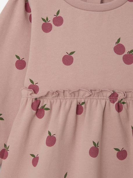 Robe Molleton Col En Macramé Fille Bois De Rose