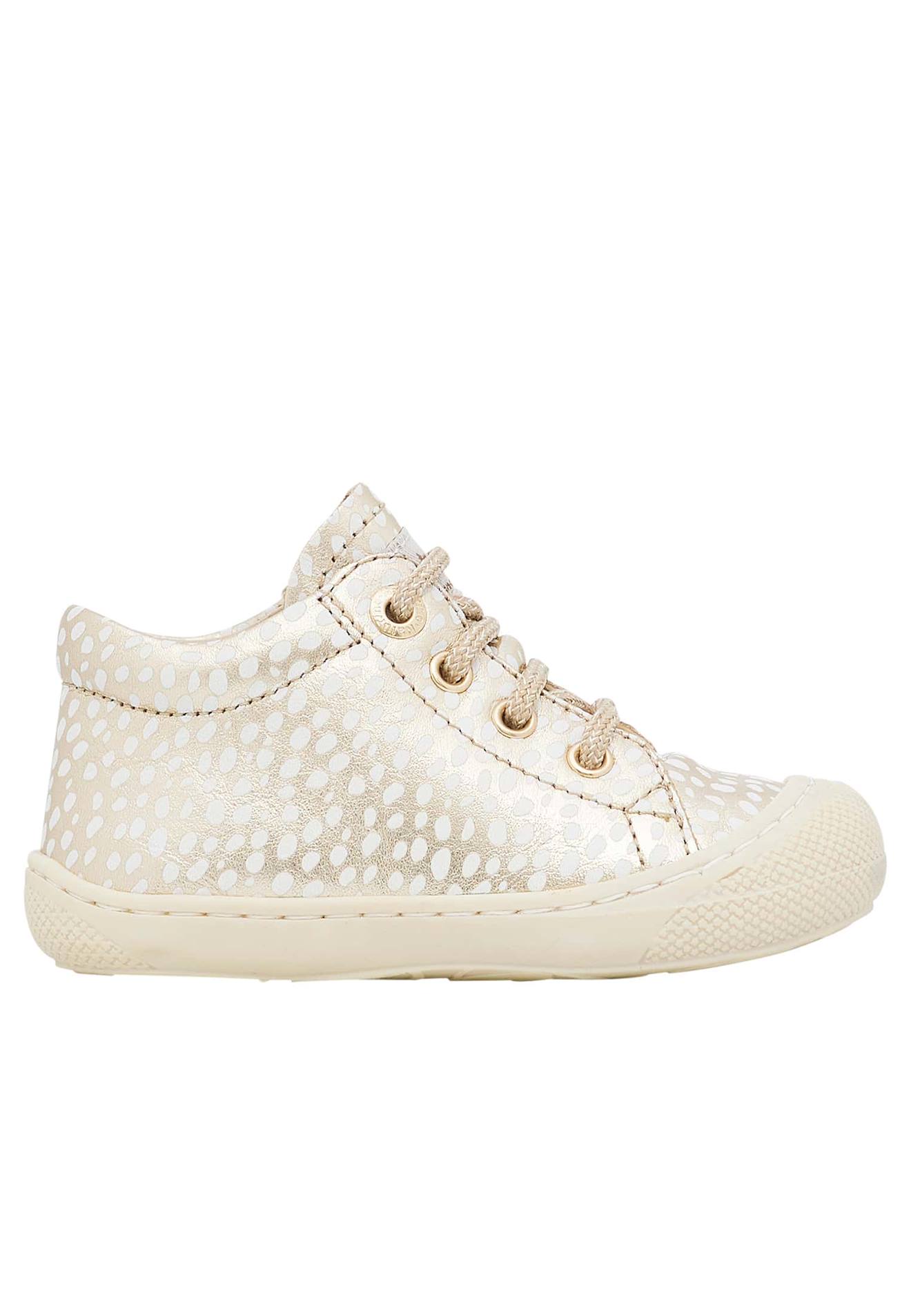 Chaussures Premiers Pas En Cuir Laminé Cocoon Platine