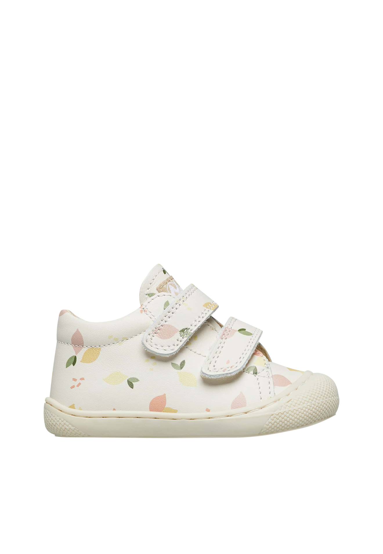 Chaussures Premiers Pas En Cuir Avec Imprimé Citrons Cocoon Vl Blanc Crème
