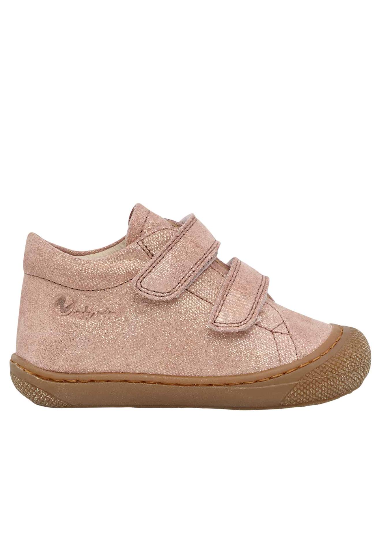 Chaussures Premiers Pas En Suède Pailleté Cocoon Vl Rose Antique