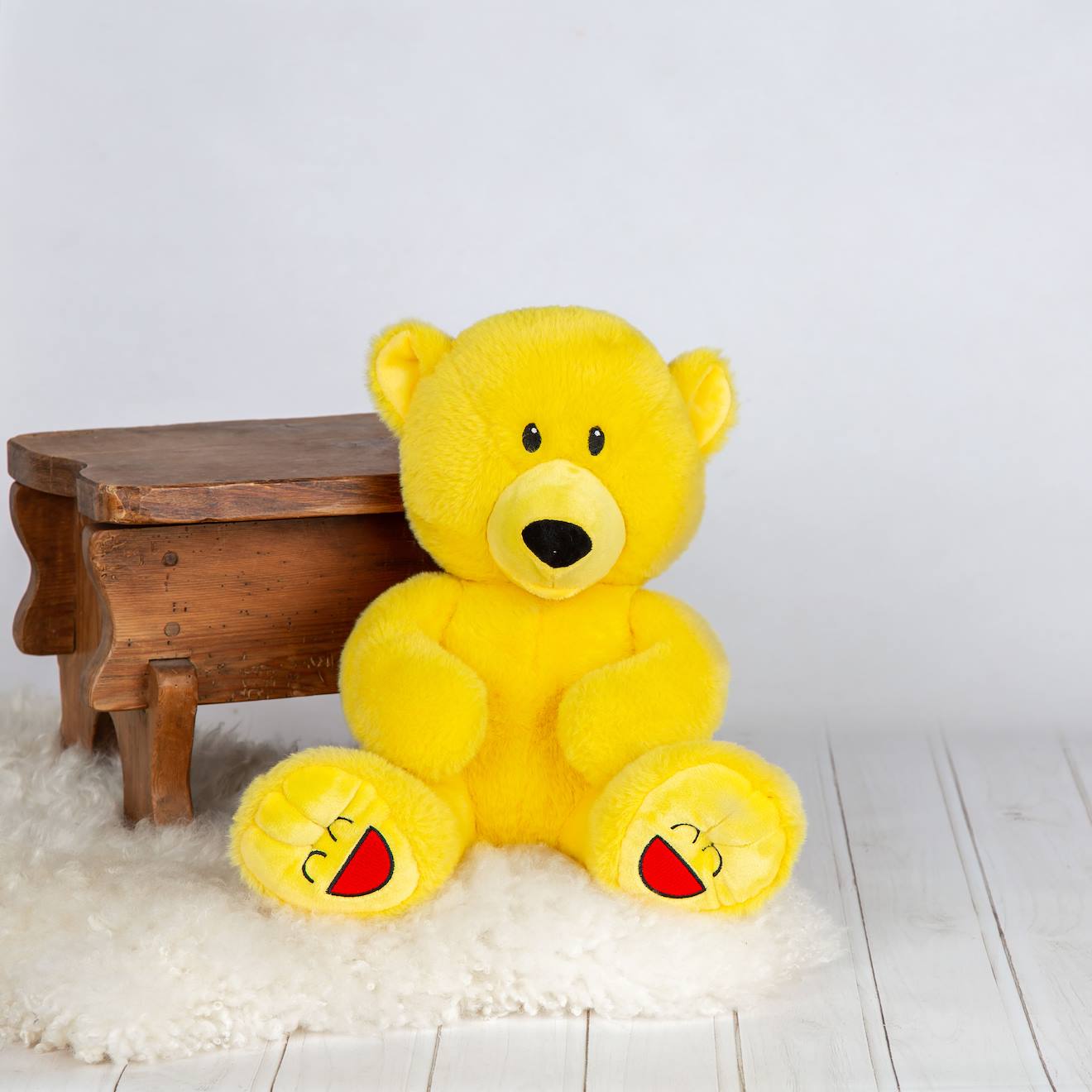 Peluche Grand Ours Foufou Bleu Ciel