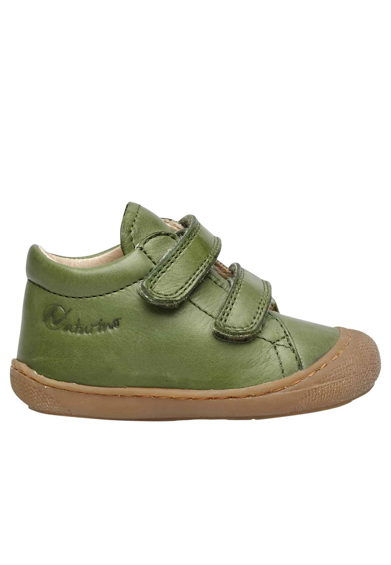 Chaussures Premiers Pas En Cuir Cocoon Vl Vert-marron