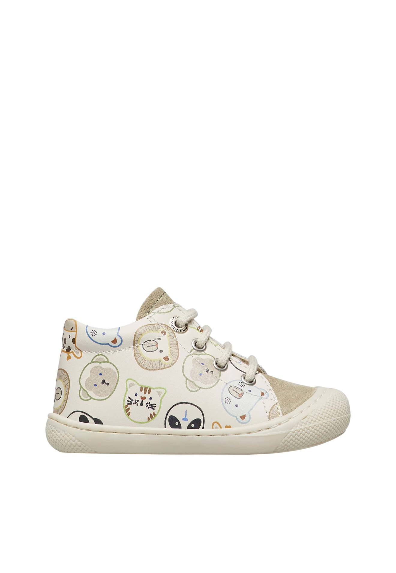 Chaussures En Cuir Avec Imprimé Animaux Cocoon Blanc-beige