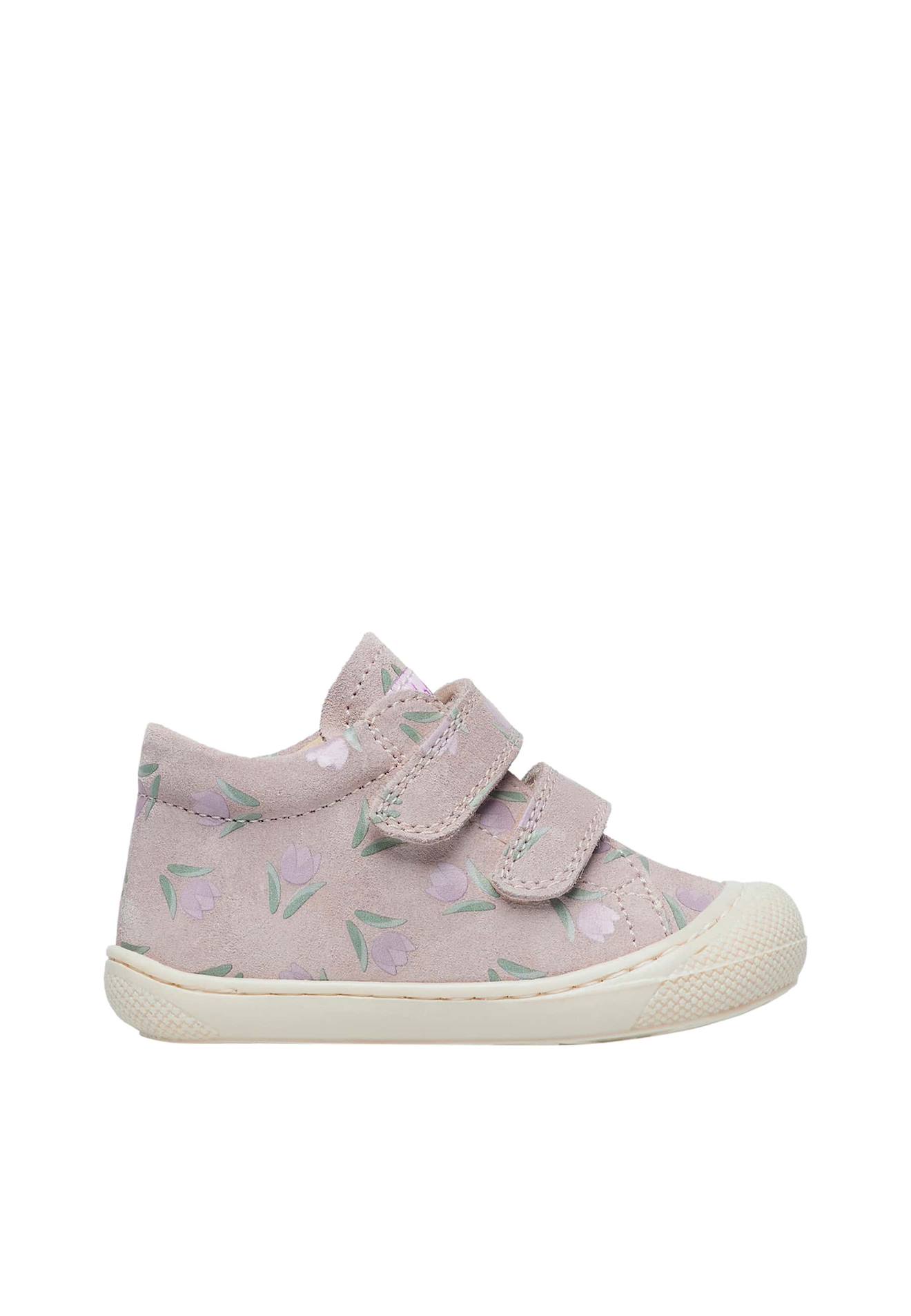 Chaussures Premiers Pas En Suède Avec Imprimé Tulipes Cocoon Vl Rose