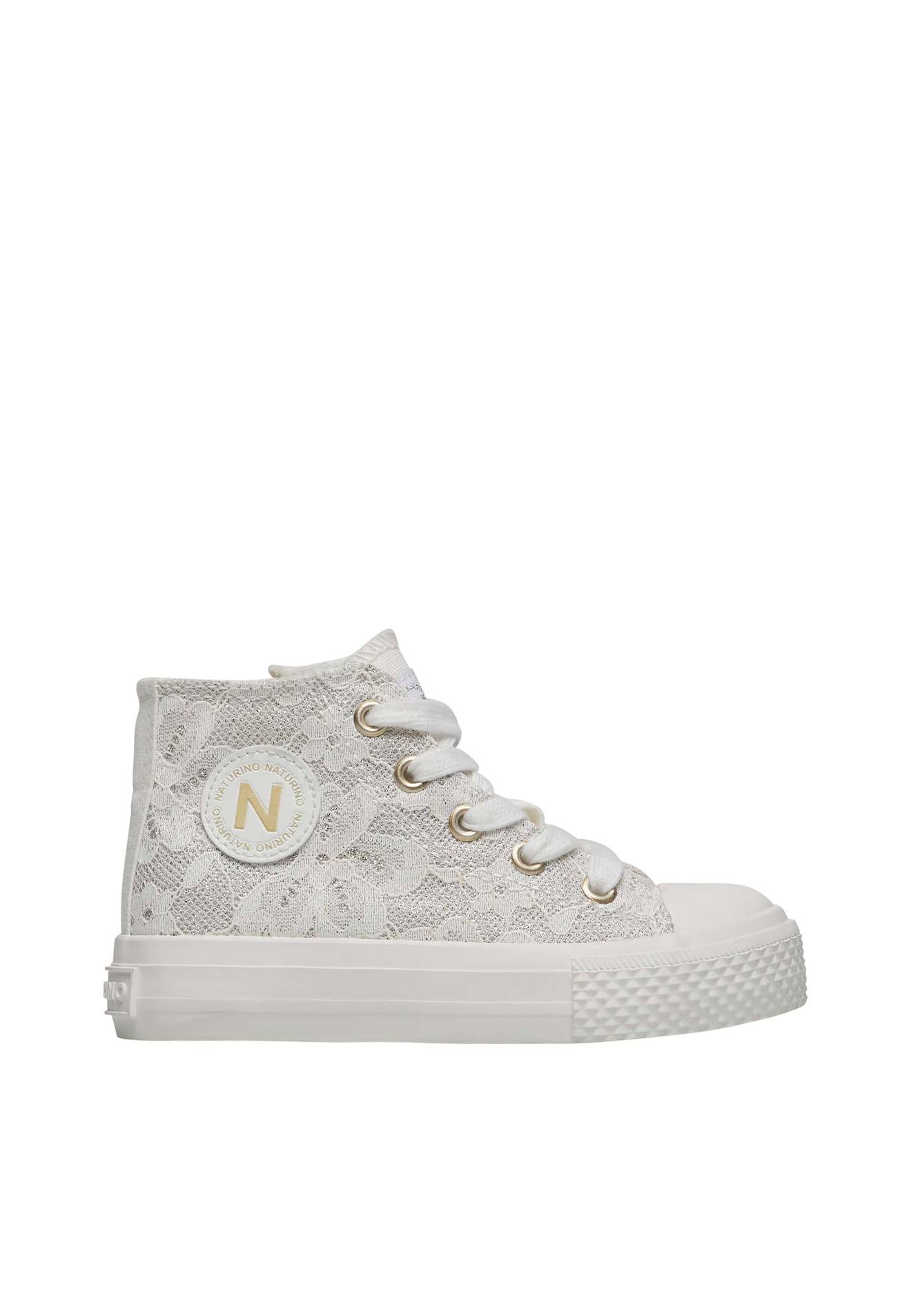 Baskets Montantes En Tissu Ylfas. Blanc