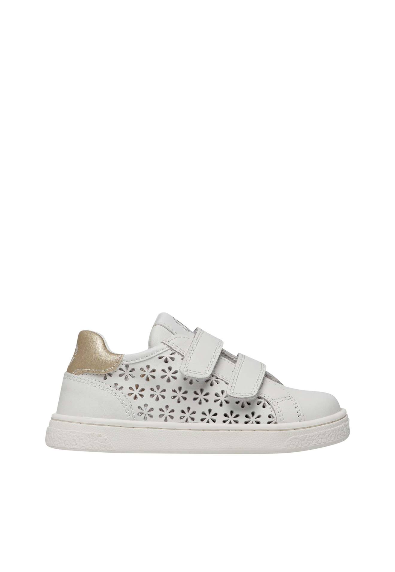 Chaussures En Cuir Saevel Flowers Vl. Blanc-platine