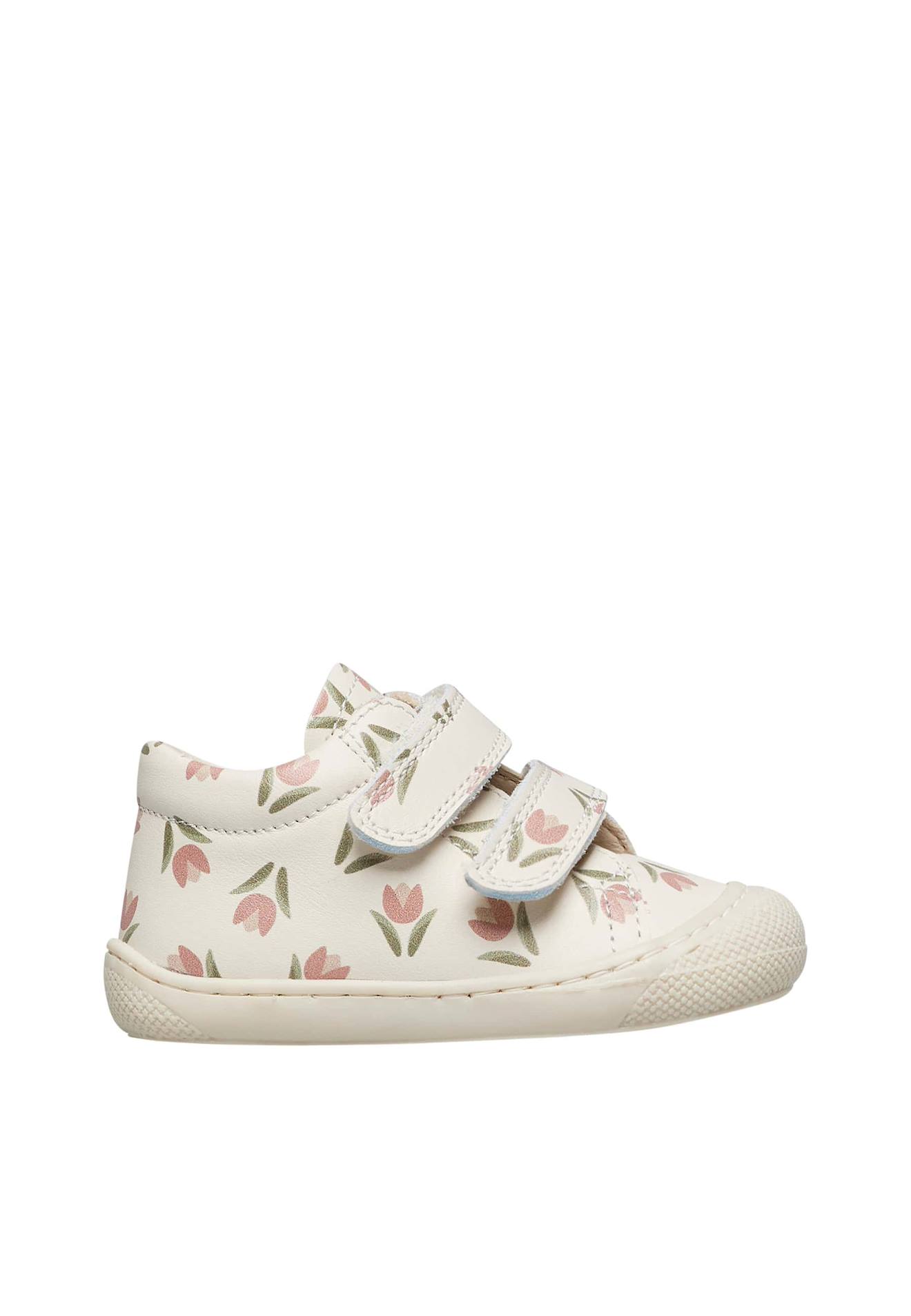 Chaussures En Cuir Avec Imprimé Tulipes Cocoon Vl Blanc Crème