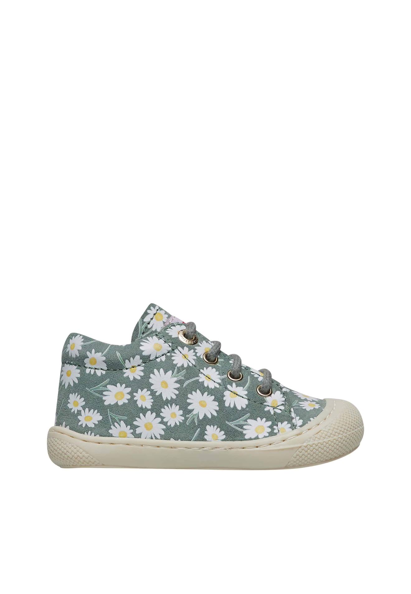 Chaussures Premiers Pas En Suède Avec Imprimé Marguerites Cocoon Sage
