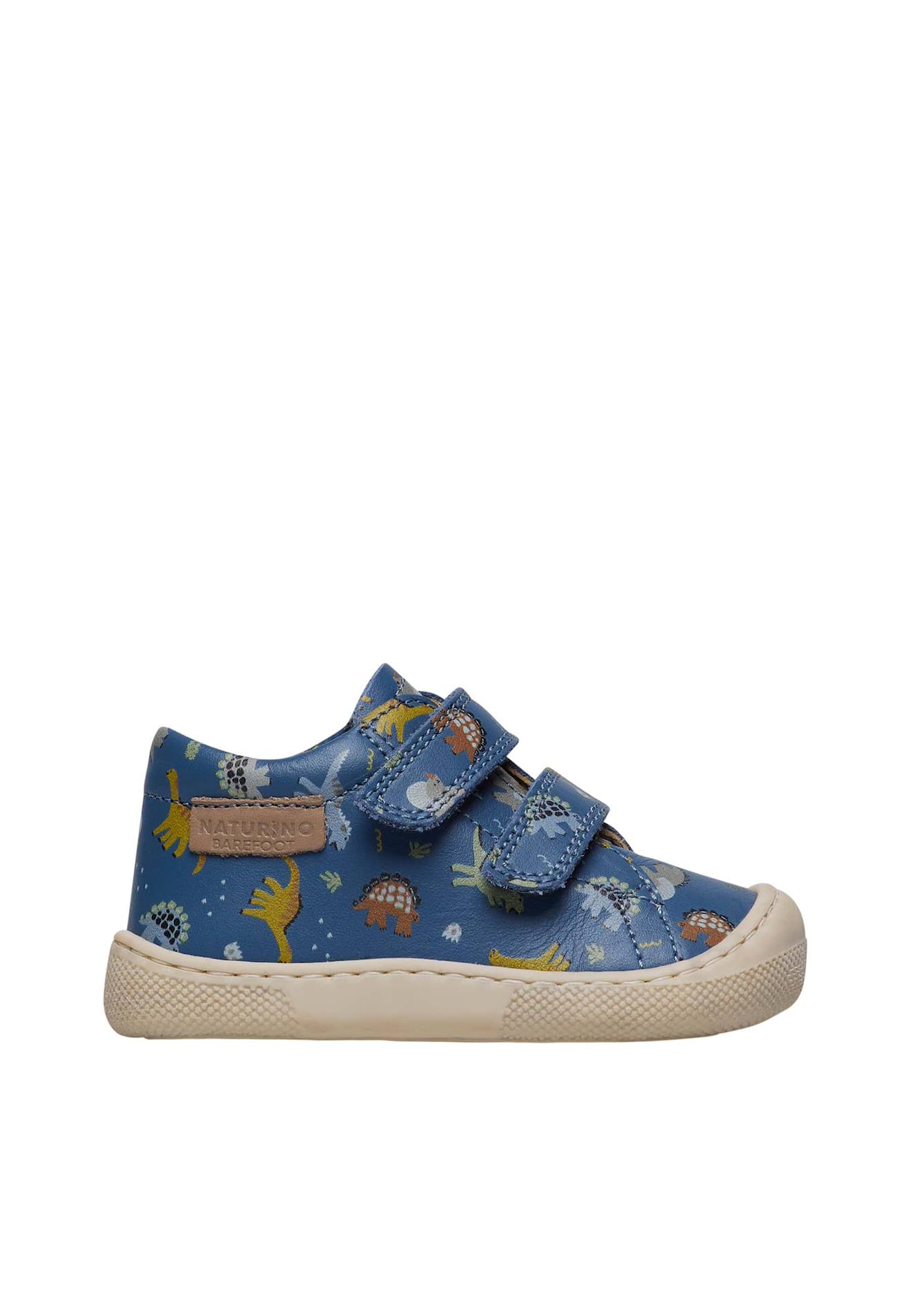 Chaussures Barefoot En Cuir Avec Imprimé Dinosaures Barefoot Amur Vl Marine