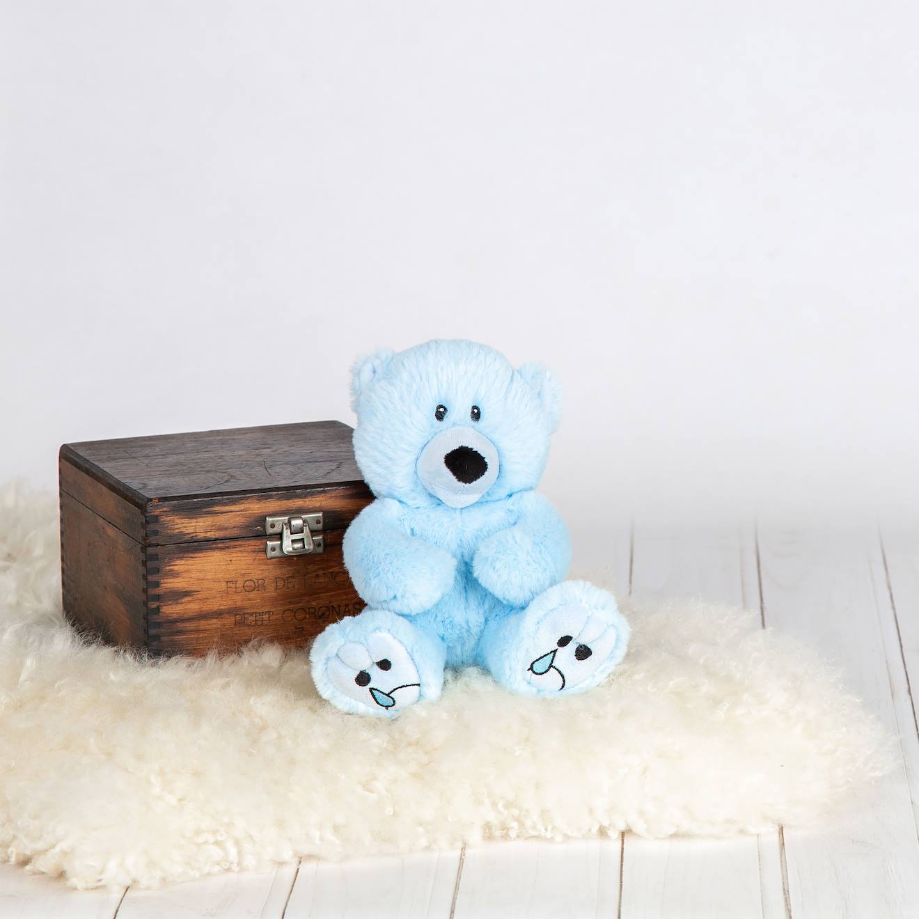 Peluche Grand Ours Foufou Vert D'eau