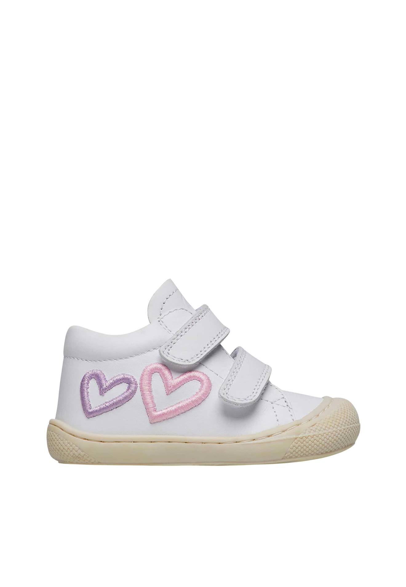 Chaussures En Cuir Avec Couer Glow Vl Blanc