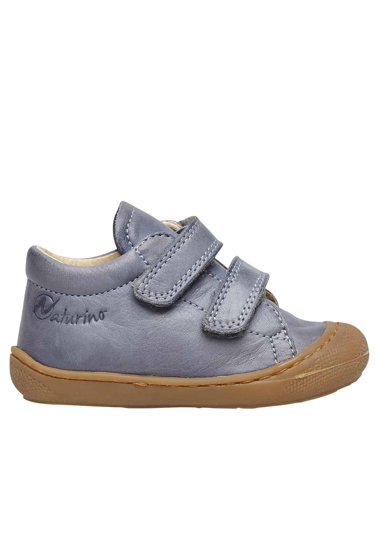 Chaussures Premiers Pas En Cuir Cocoon Vl Bleu-bleu Ciel