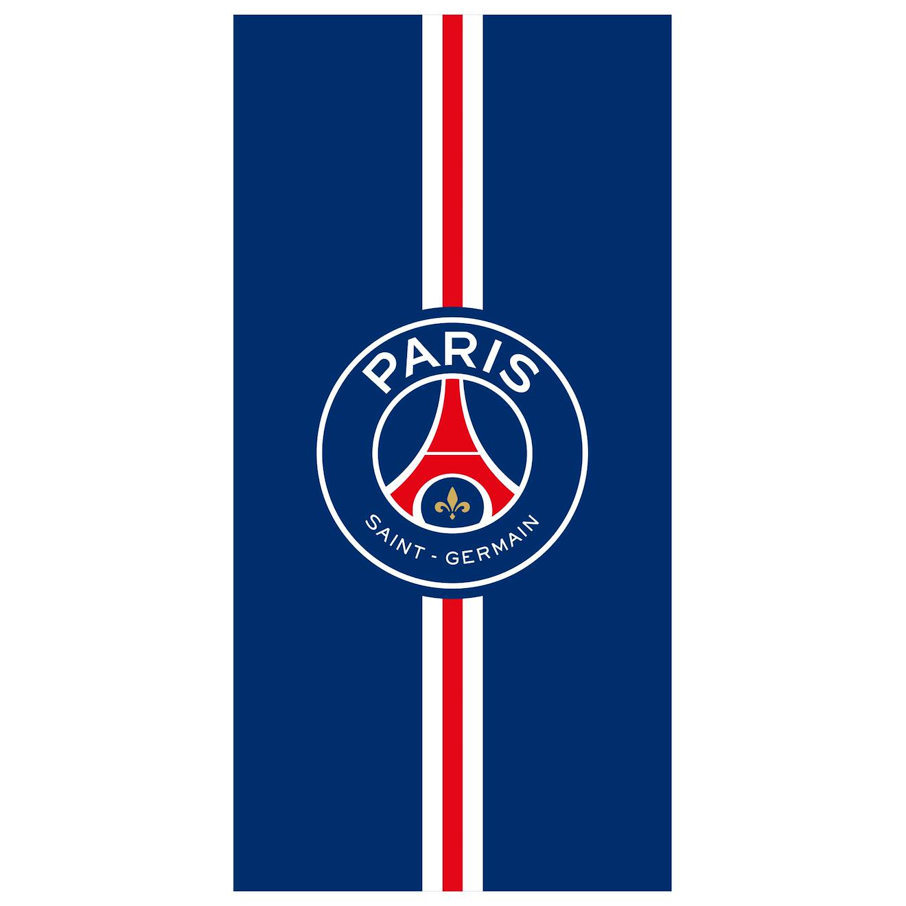 Serviette De Bain Et De Plage Imprimée 100% Coton, Psg Hechter Bleu
