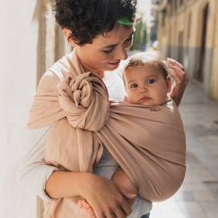 Puériculture-Porte-bébé boba ring sling en lin peony
