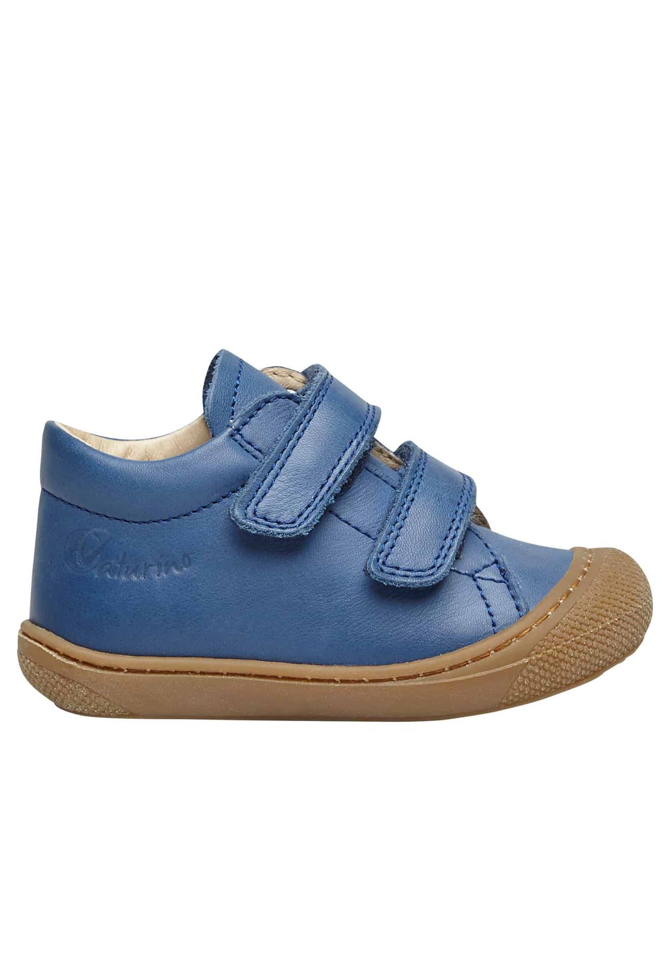 Chaussures Premiers Pas En Cuir Cocoon Vl Bleu-marron