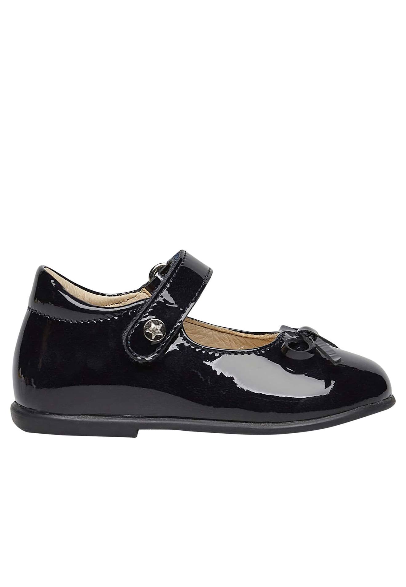 Ballerines En Verni Avec Sangle Ballet Bleu Nuit