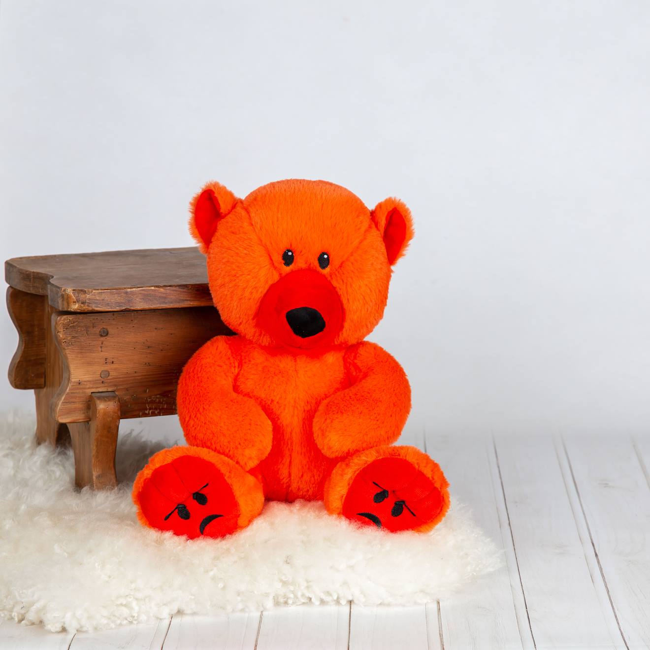 Peluche Grand Ours Foufou Bordeaux