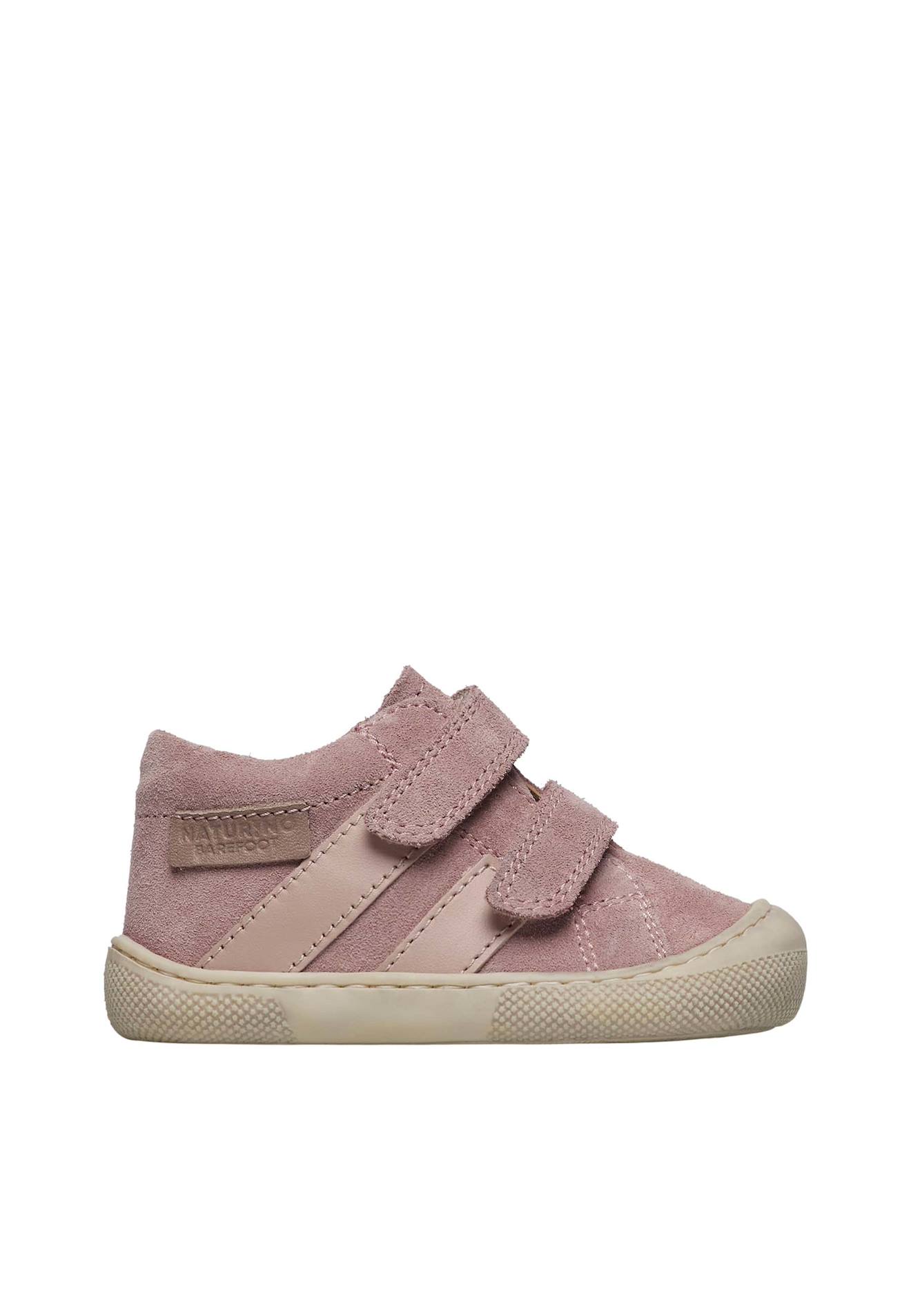 Chaussures Barefoot En Cuir Et Suède Barefoot Sabby Vl Rose Antique