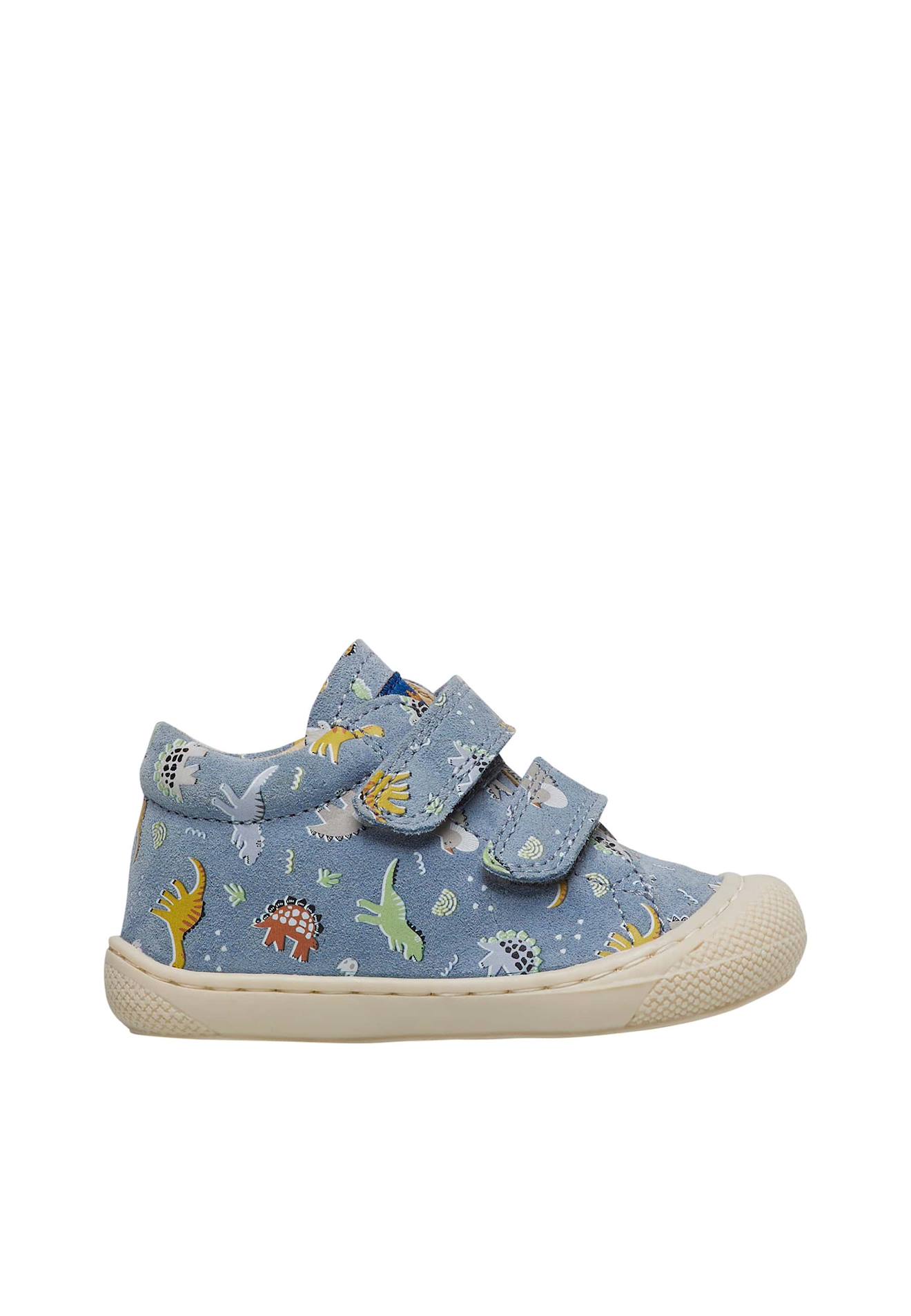 Chaussures Premiers Pas En Suède Avec Imprimé Dinosaures Cocoon Vl Bleu