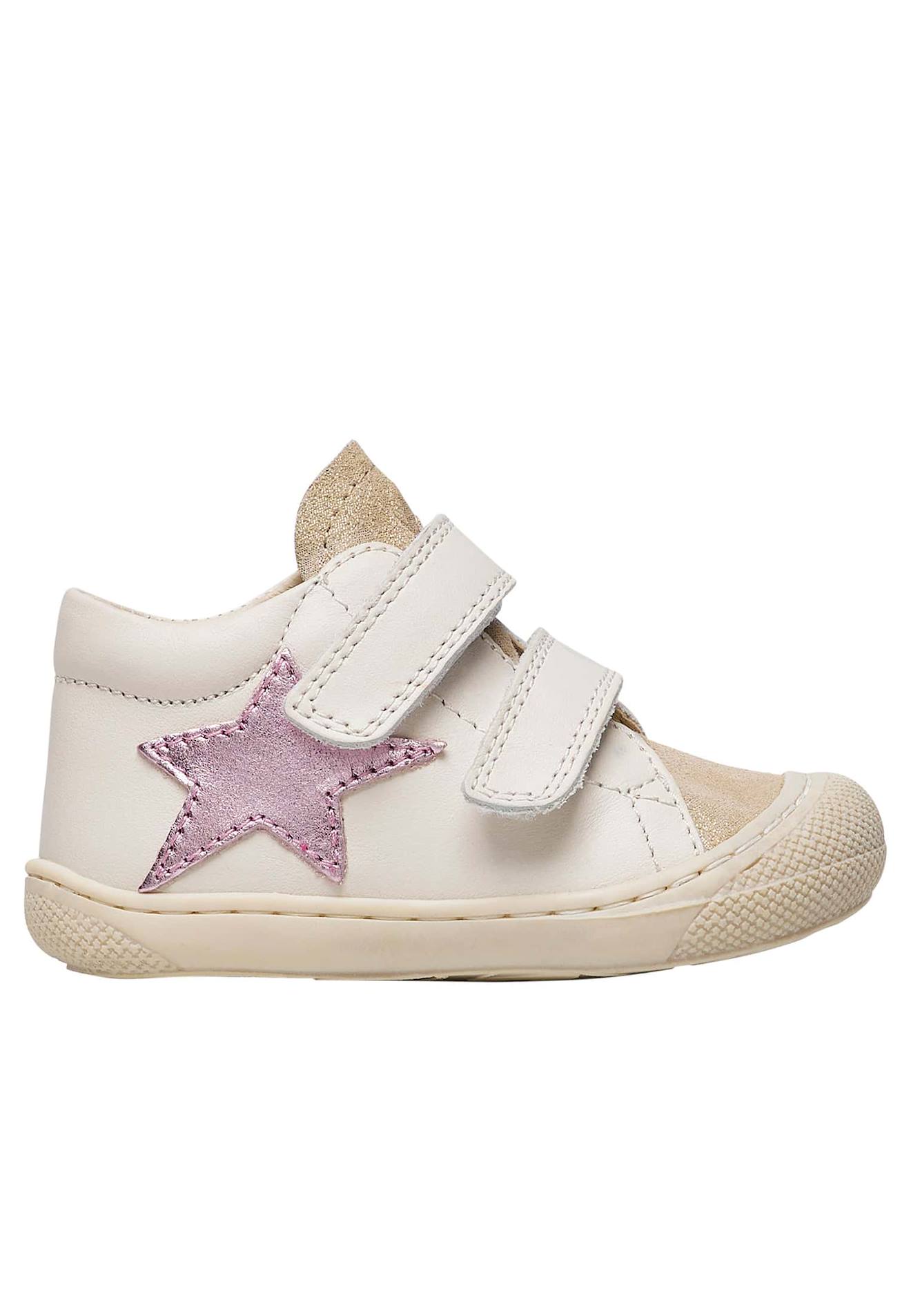 Chaussures Premiers Pas En Cuir Et Suède Kolde Vl Blanc Crème
