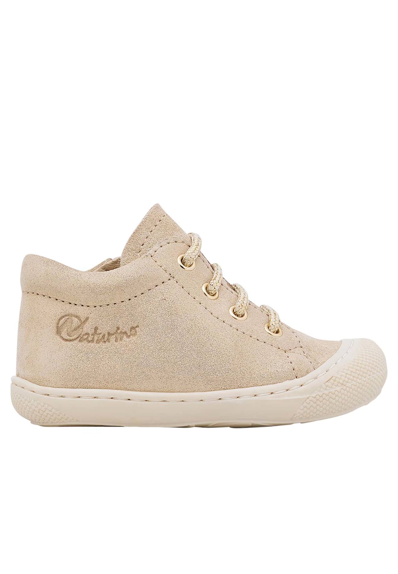 Chaussures Premiers Pas En Cuir Avec Fermeture Éclair Cocoon Zip Blanc-platine