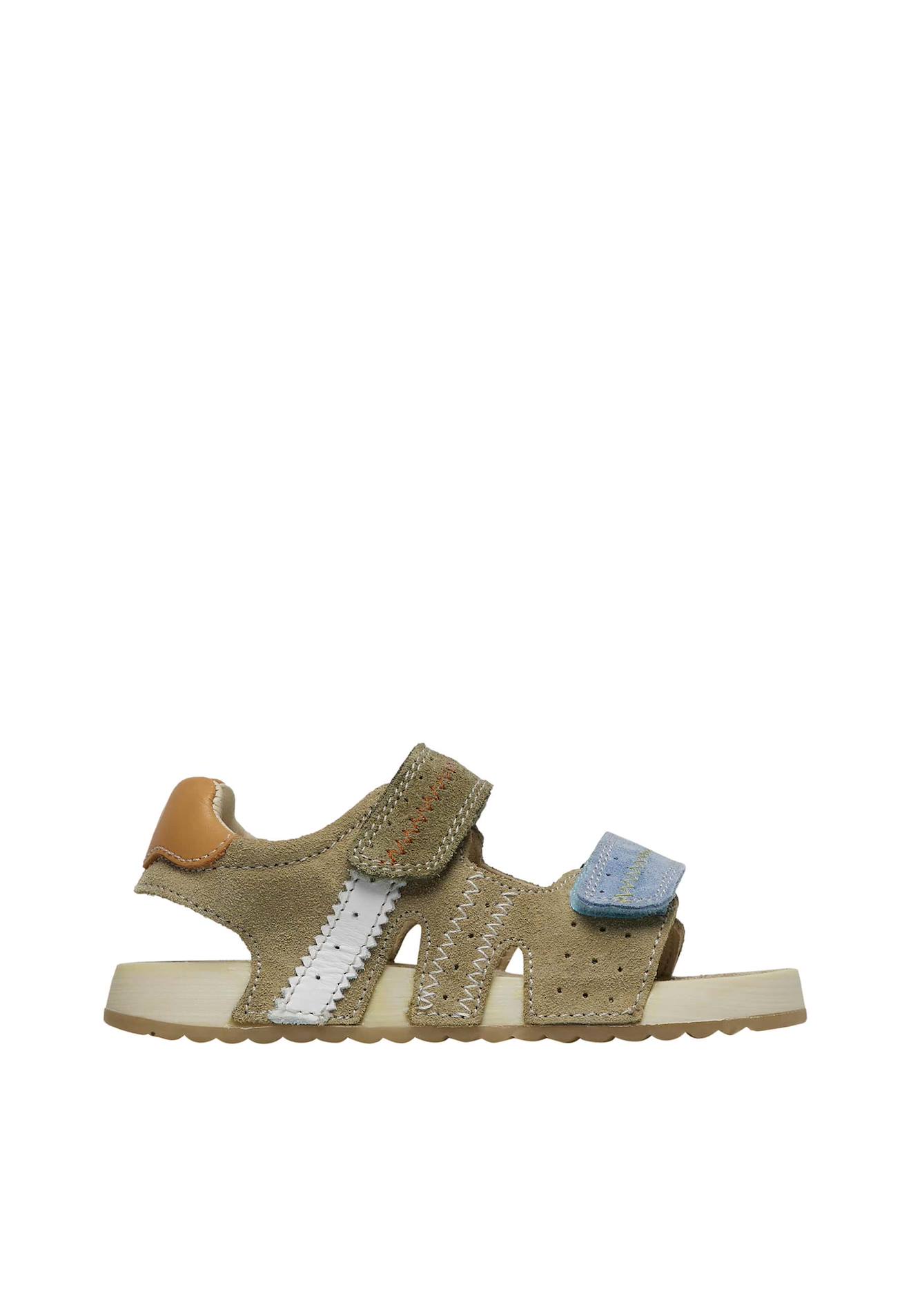 Sandales En Suède Et Cuir Sihur. Vert-bleu Ciel