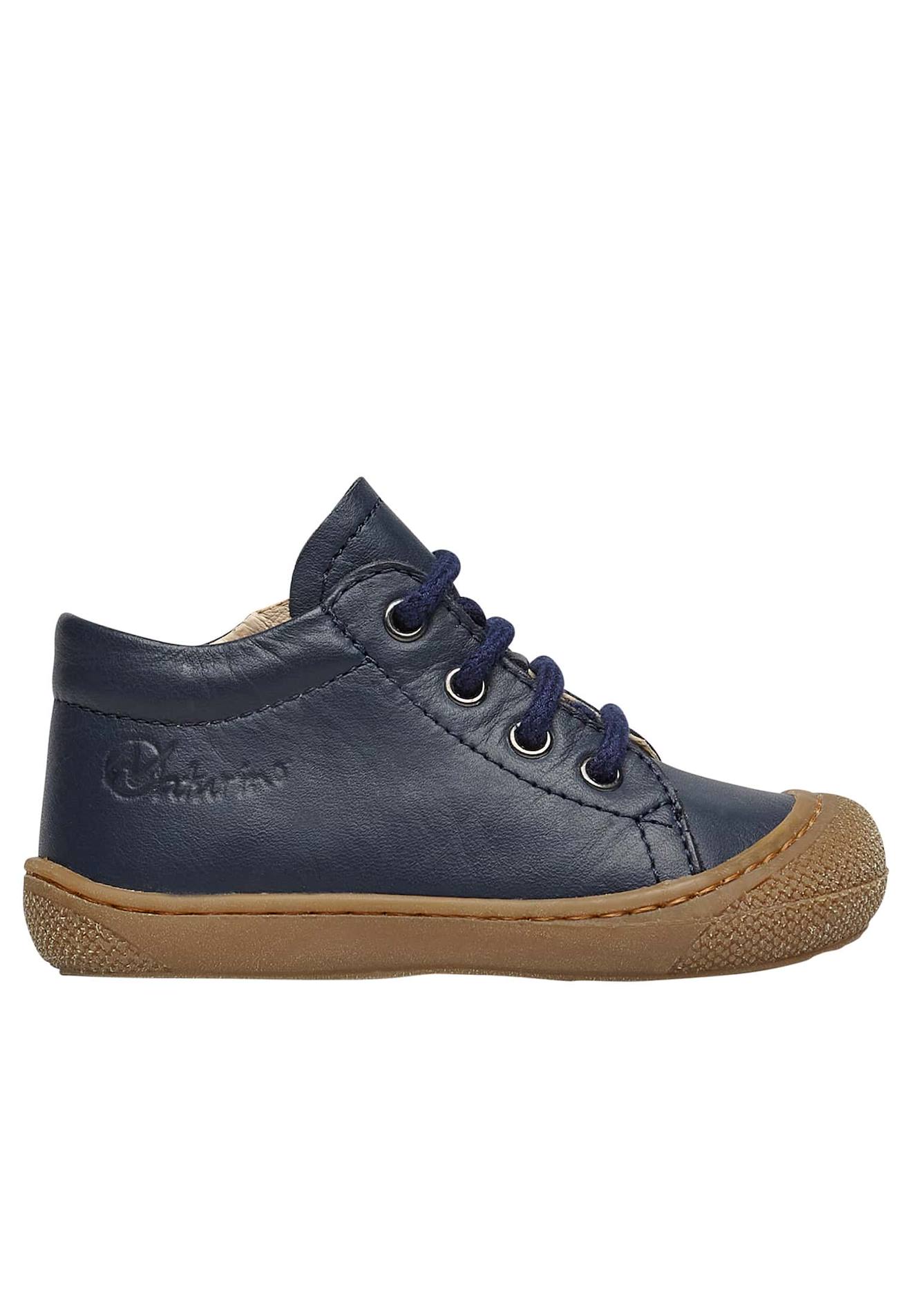 Chaussures Premiers Pas En Cuir Avec Fermeture Éclair Cocoon Zip Marine
