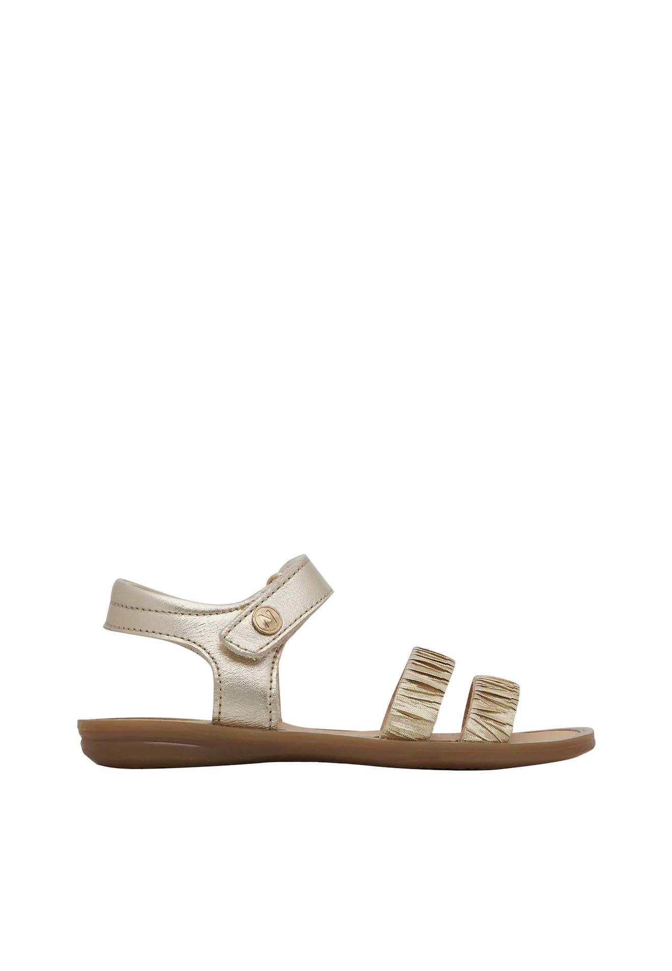 Sandales En Cuir Laminé Melven Platine