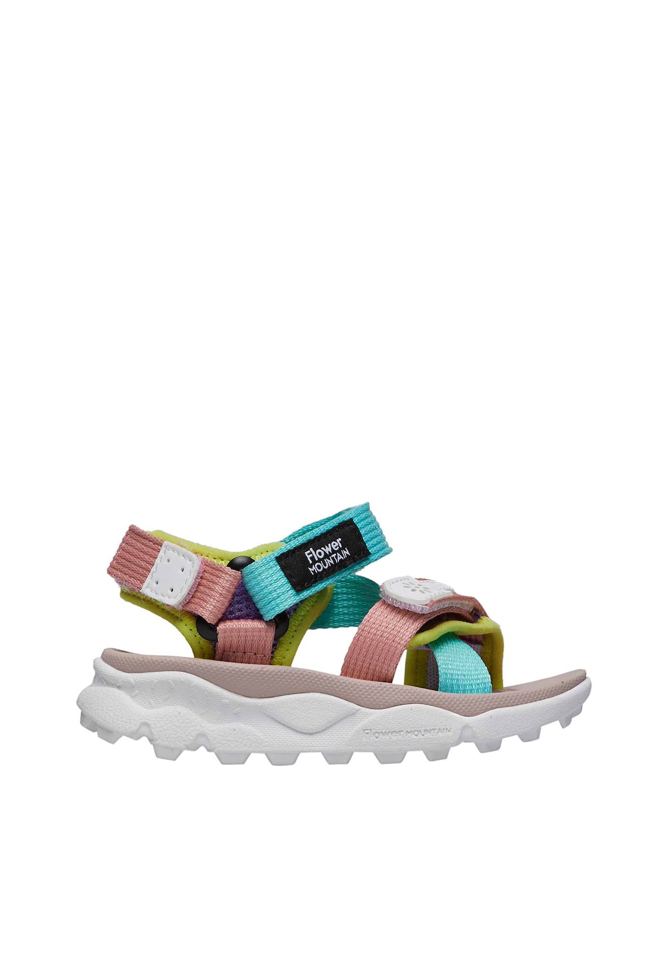 Sandales En Similicuir Et Tissu Nazca 2 Junior. Rose