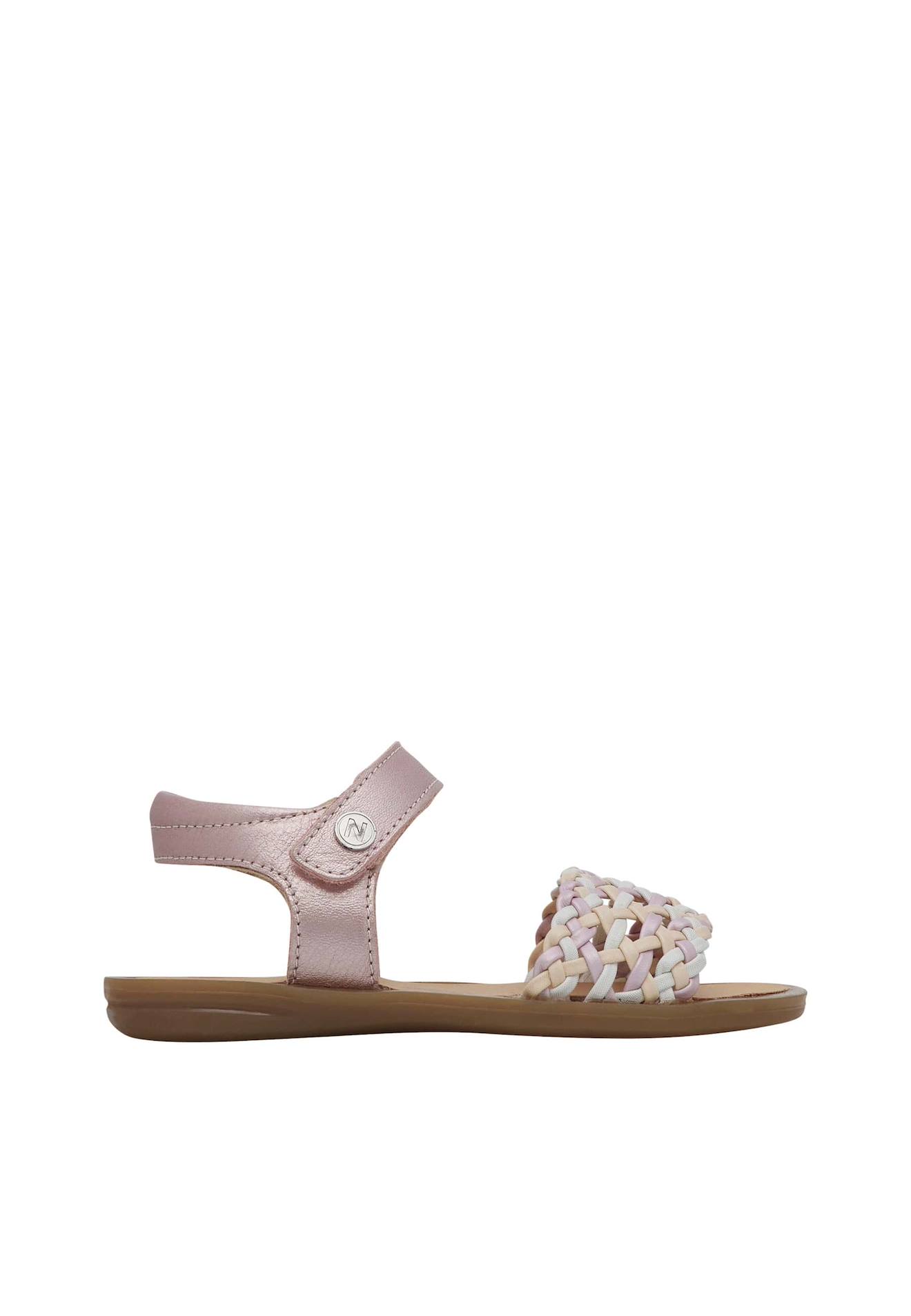 Sandales En Cuir Métallisé Nosh Rose
